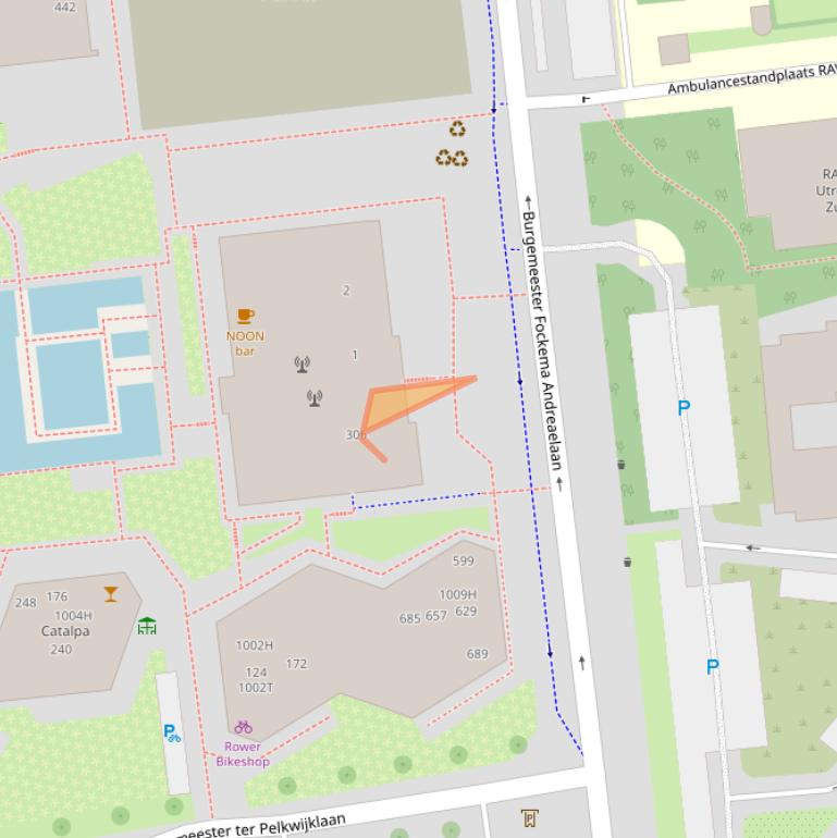 Kaart van postcodegebied 3582LC.