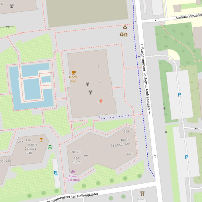 Kaart van postcodegebied 3582LE.