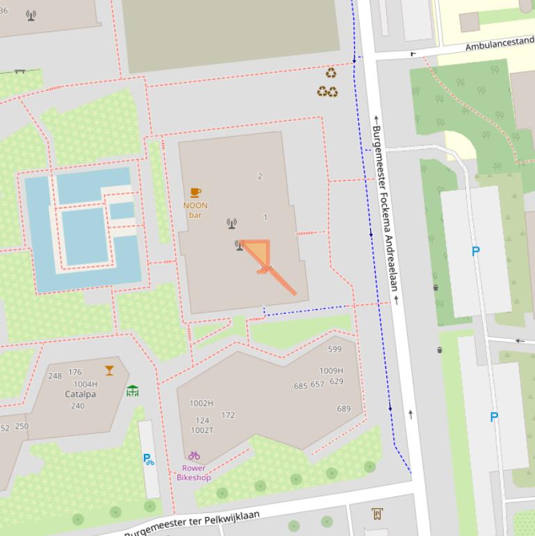 Kaart van postcodegebied 3582LG.