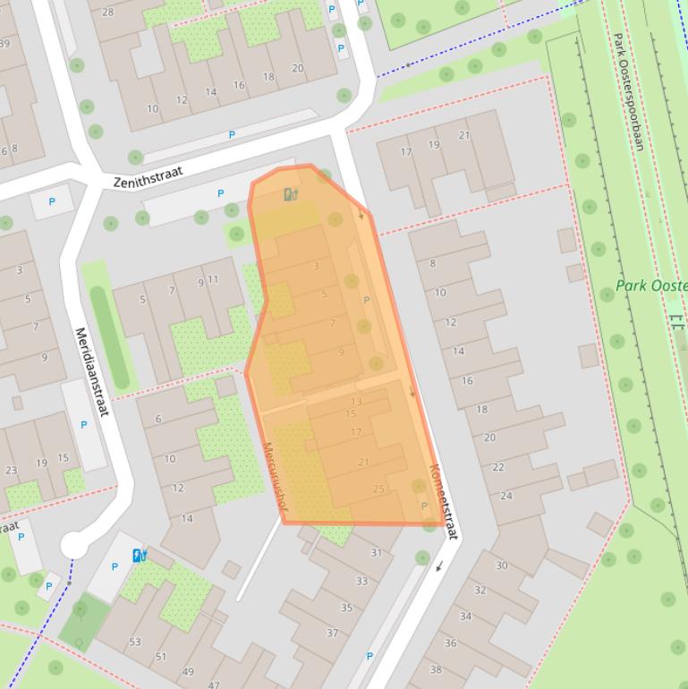 Kaart van postcodegebied 3582PA.
