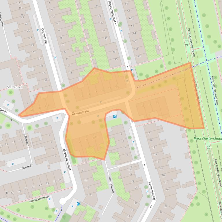 Kaart van postcodegebied 3582PK.