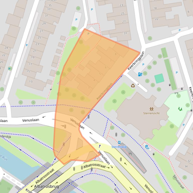 Kaart van postcodegebied 3582PL.