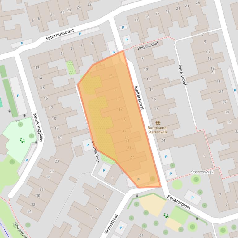 Kaart van postcodegebied 3582PT.