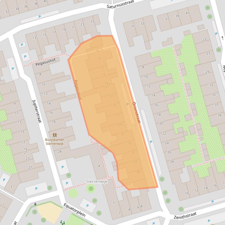 Kaart van postcodegebied 3582PW.