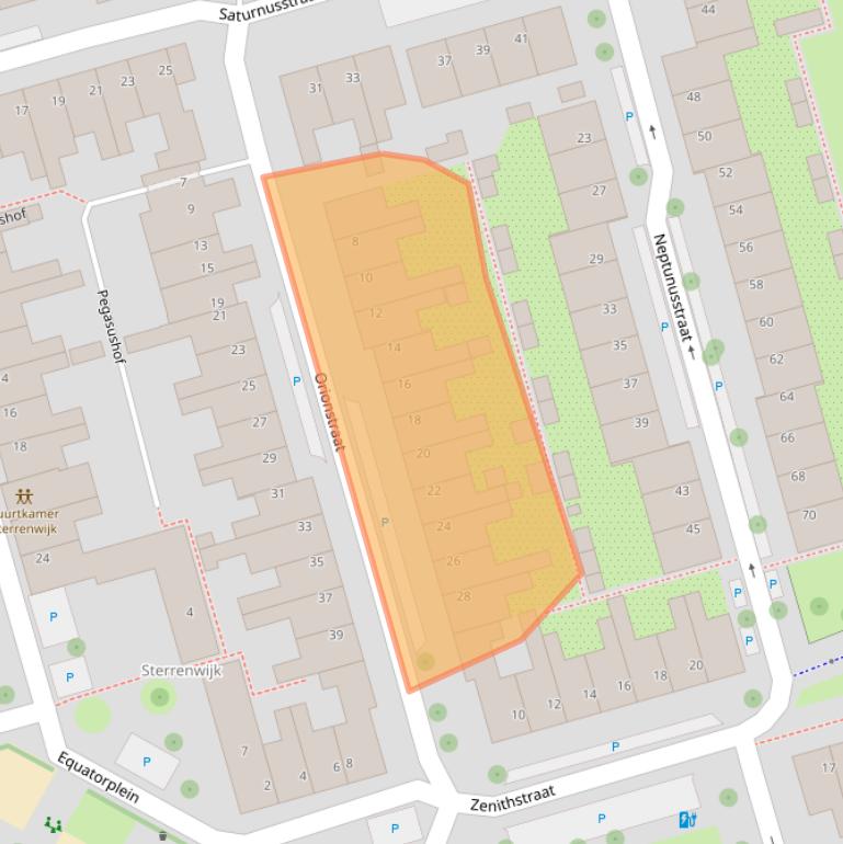Kaart van postcodegebied 3582PX.
