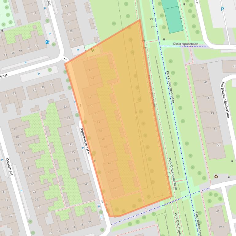 Kaart van postcodegebied 3582RD.