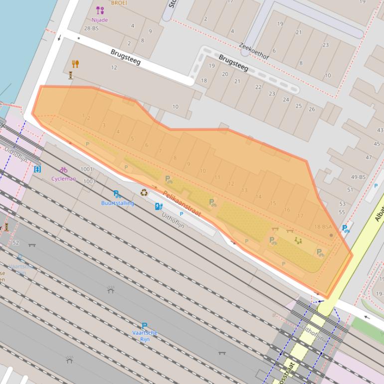 Kaart van postcodegebied 3582SB.