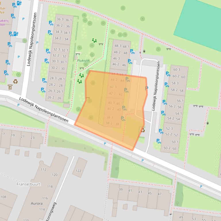 Kaart van postcodegebied 3582TR.