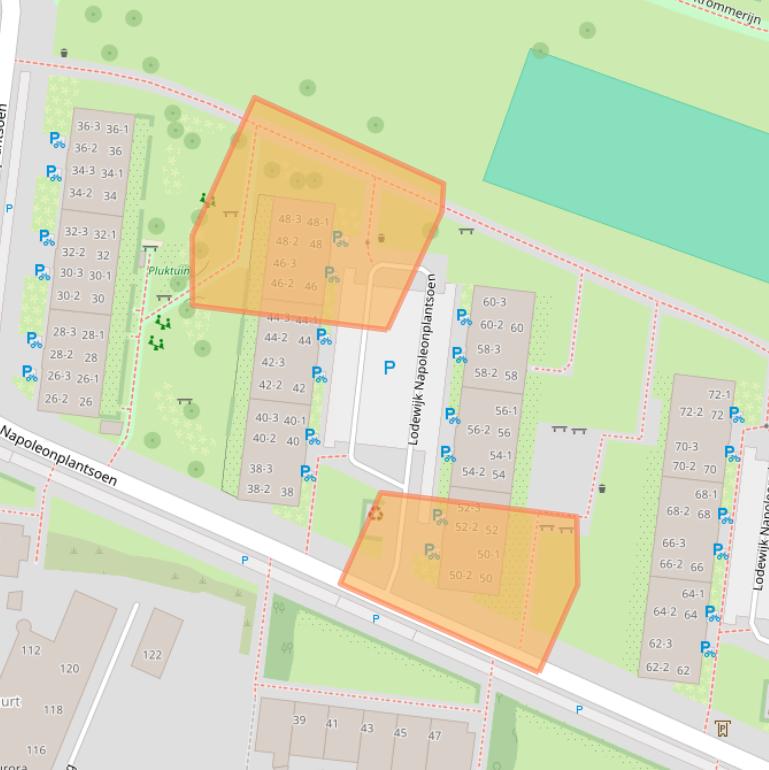 Kaart van postcodegebied 3582TS.