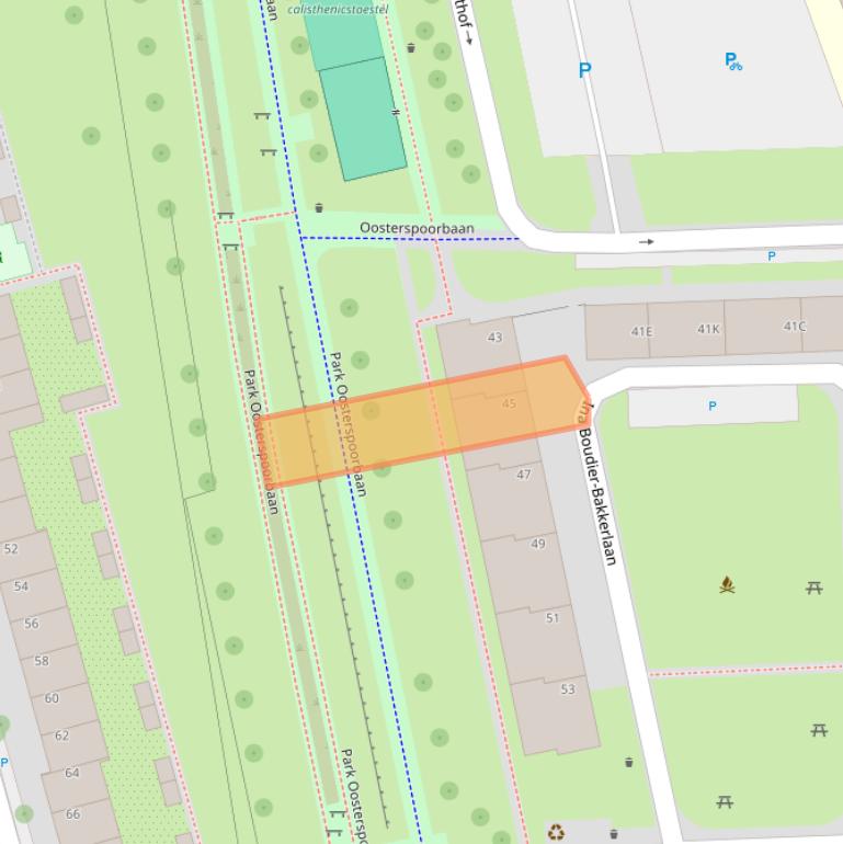 Kaart van postcodegebied 3582VJ.