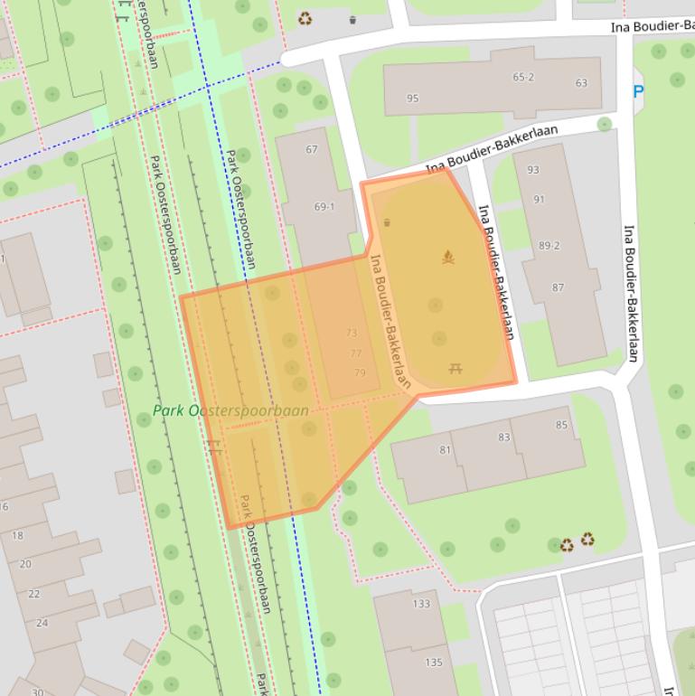 Kaart van postcodegebied 3582VW.