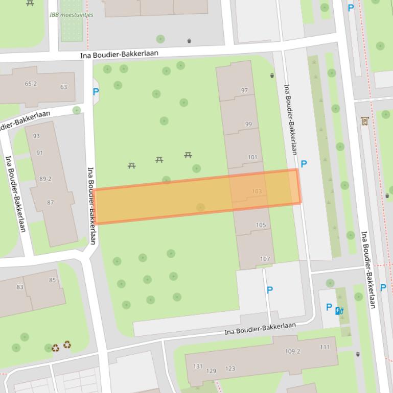 Kaart van postcodegebied 3582XJ.