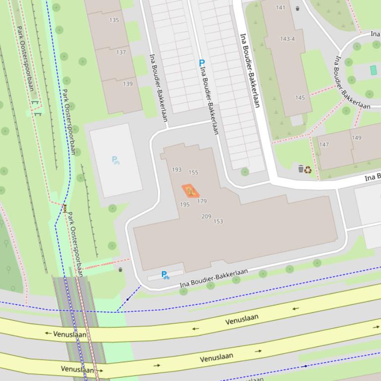 Kaart van postcodegebied 3582ZE.