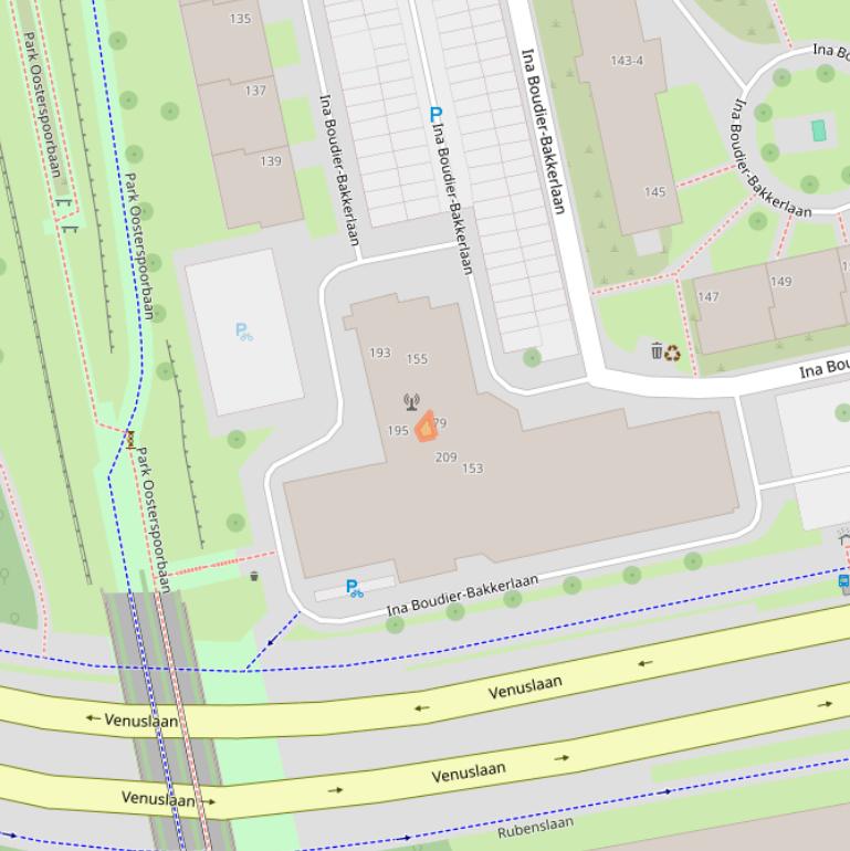 Kaart van postcodegebied 3582ZH.