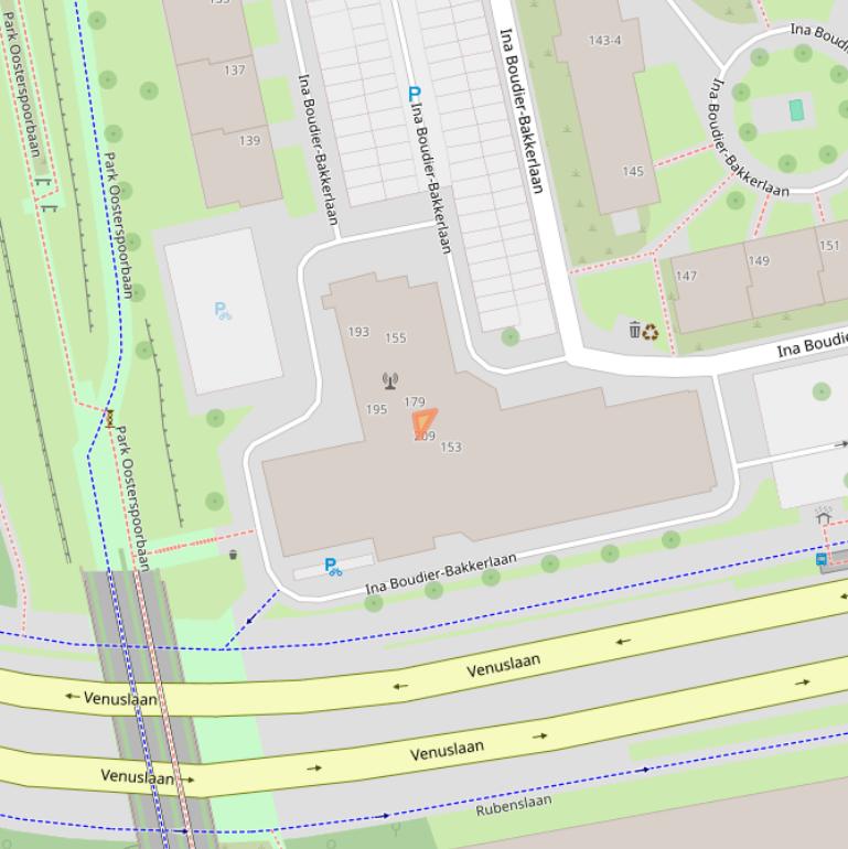 Kaart van postcodegebied 3582ZN.