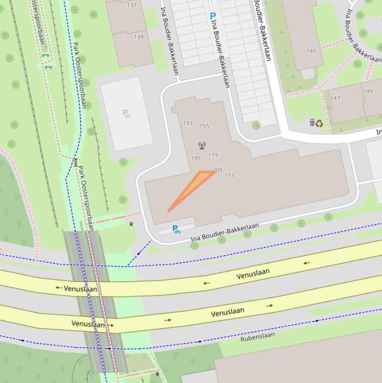 Kaart van postcodegebied 3582ZS.