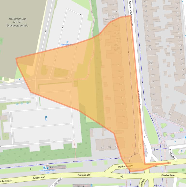 Kaart van postcodegebied 3583AE.