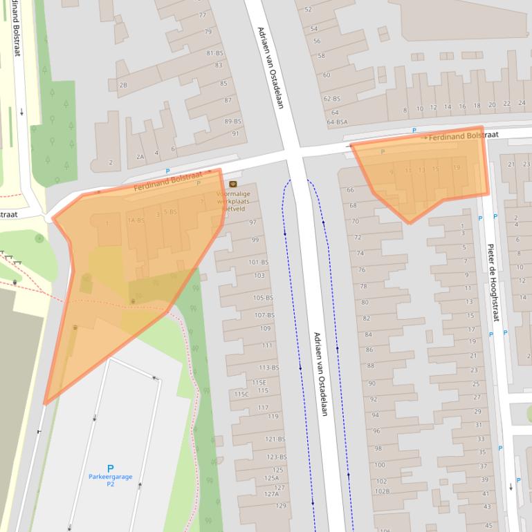 Kaart van postcodegebied 3583AN.