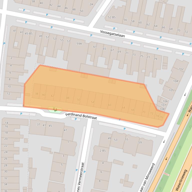 Kaart van postcodegebied 3583AS.