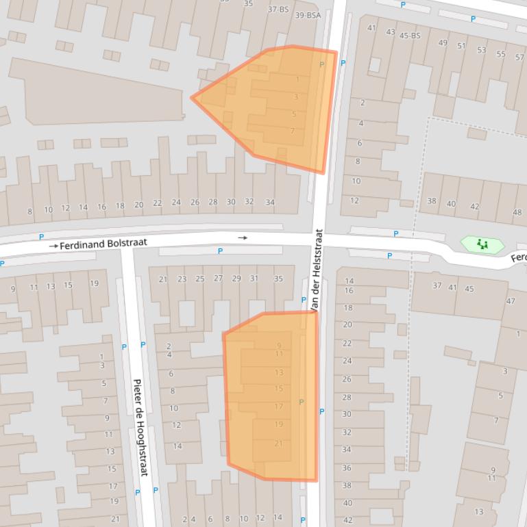 Kaart van postcodegebied 3583AT.