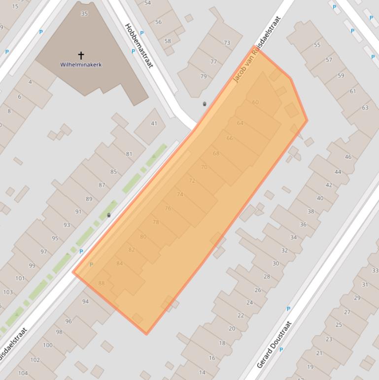 Kaart van postcodegebied 3583CG.