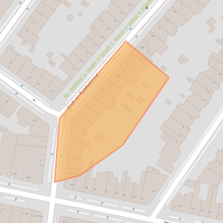 Kaart van postcodegebied 3583CH.