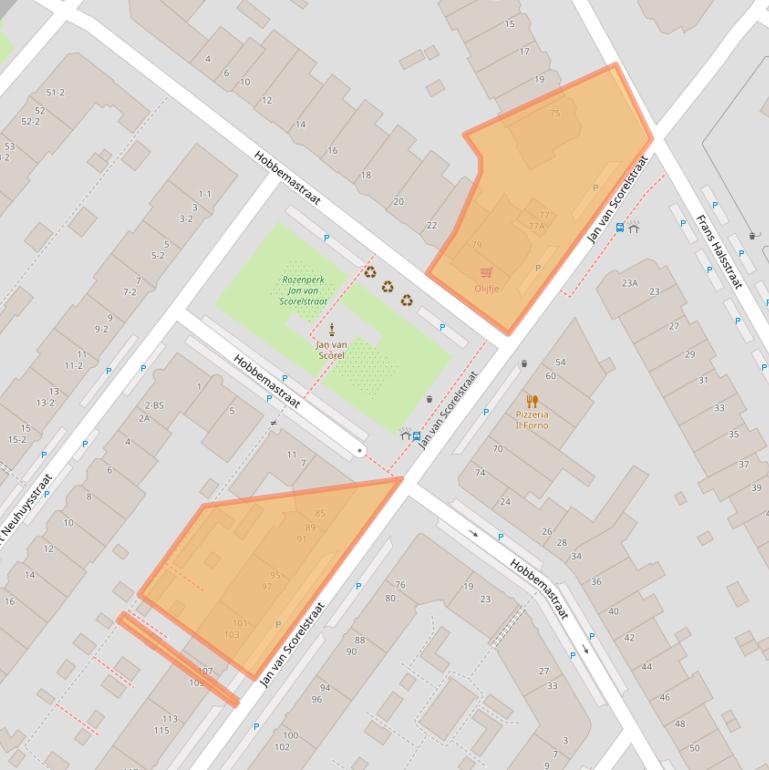 Kaart van postcodegebied 3583CL.