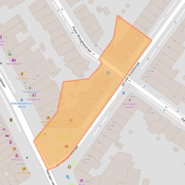 Kaart van postcodegebied 3583CN.