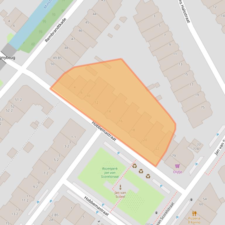 Kaart van postcodegebied 3583CX.