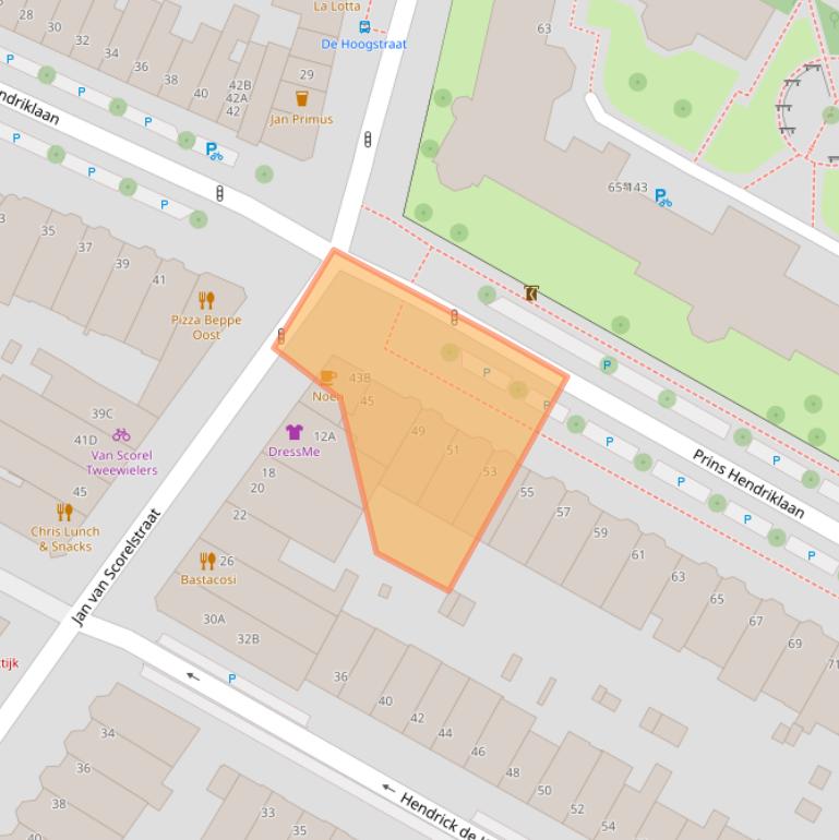 Kaart van postcodegebied 3583ED.