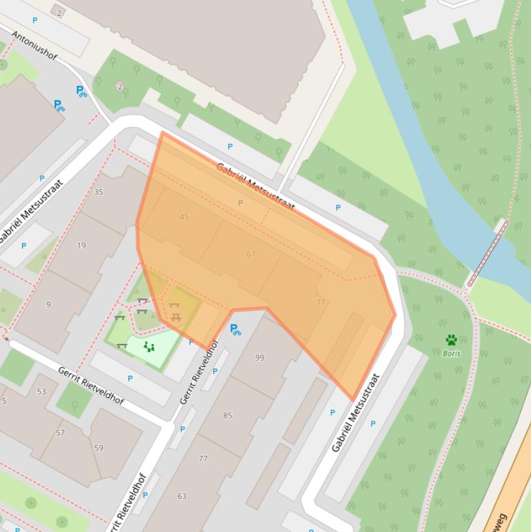 Kaart van postcodegebied 3583ES.