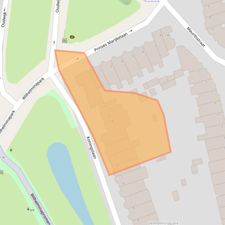 Kaart van postcodegebied 3583GA.