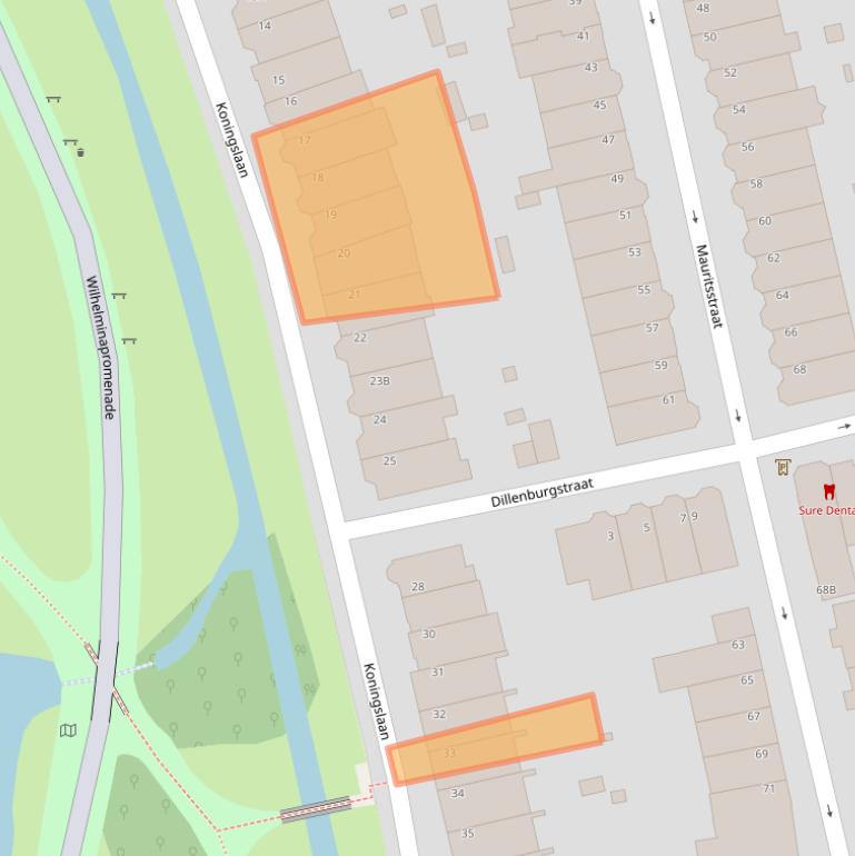 Kaart van postcodegebied 3583GD.