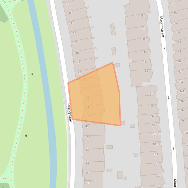 Kaart van postcodegebied 3583GK.