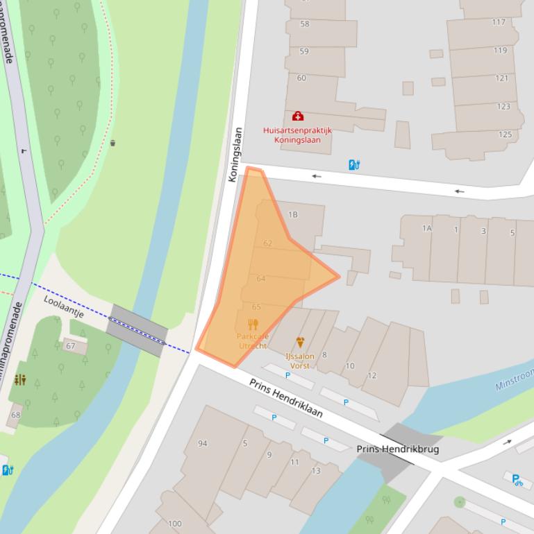 Kaart van postcodegebied 3583GP.