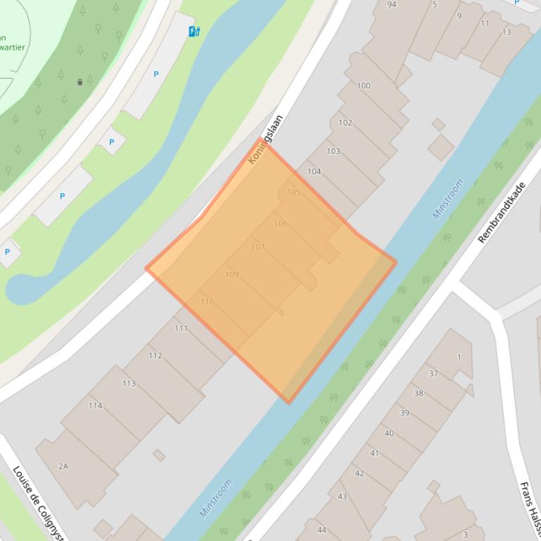 Kaart van postcodegebied 3583GT.