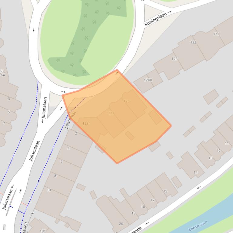 Kaart van postcodegebied 3583GX.