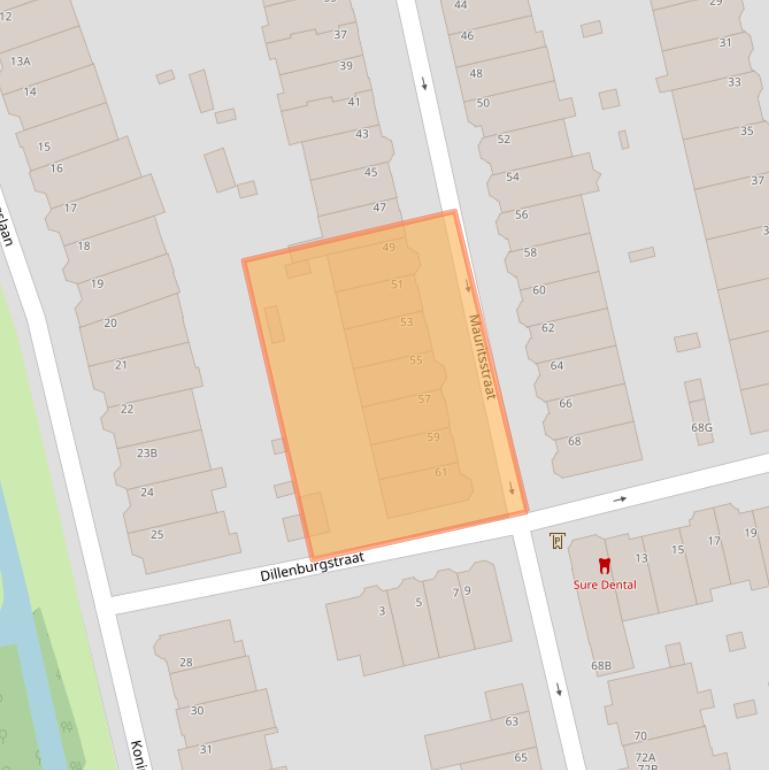 Kaart van postcodegebied 3583HJ.