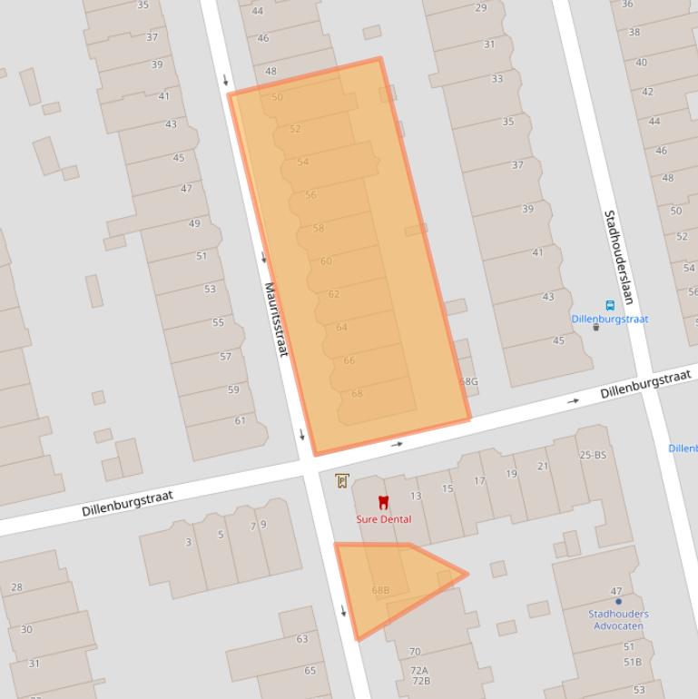 Kaart van postcodegebied 3583HS.