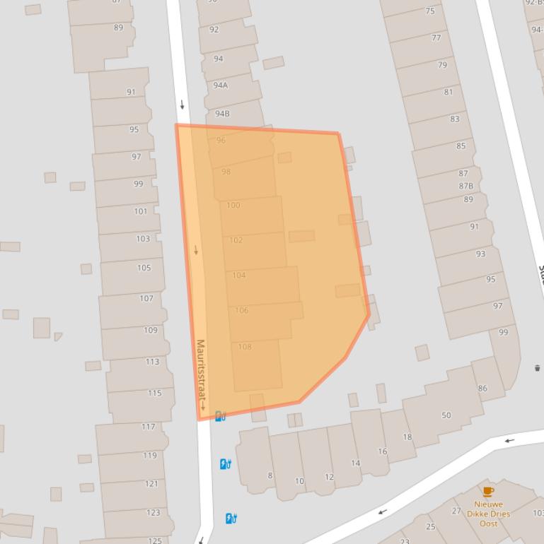 Kaart van postcodegebied 3583HW.