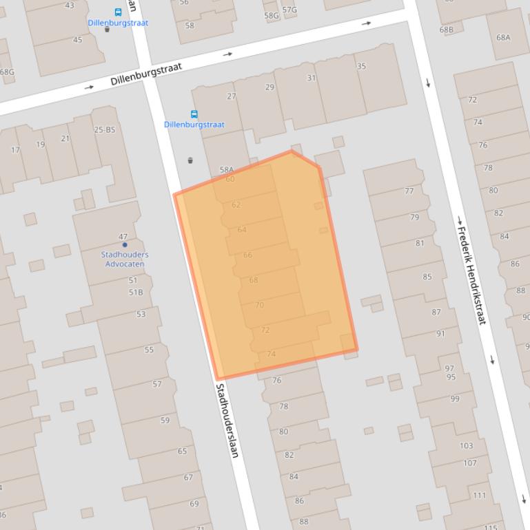 Kaart van postcodegebied 3583JL.