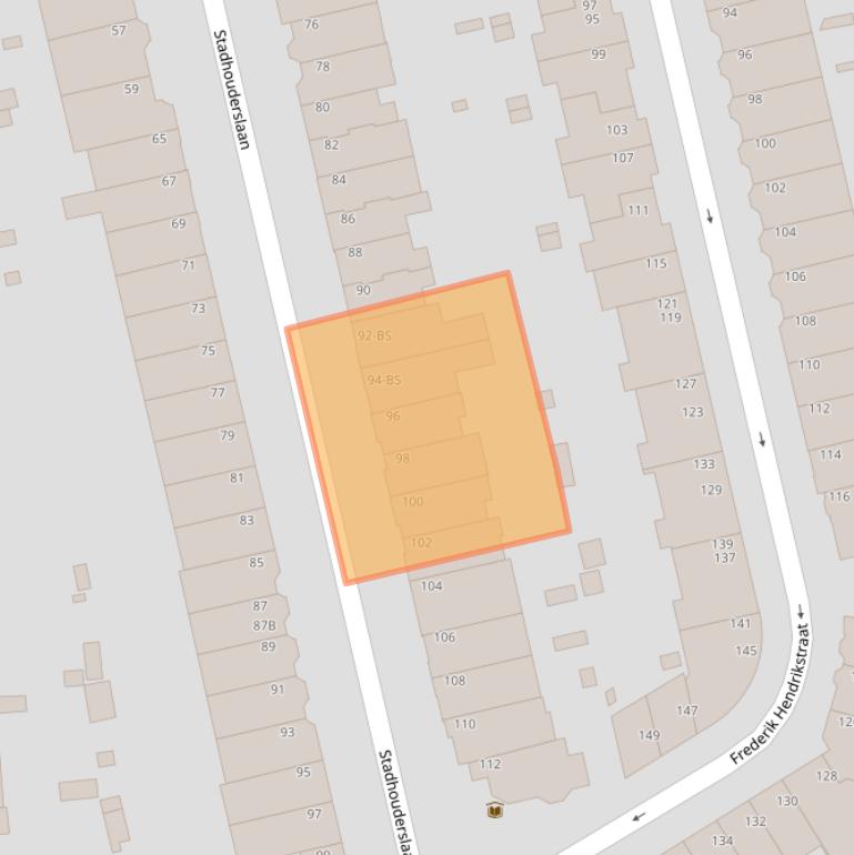 Kaart van postcodegebied 3583JN.