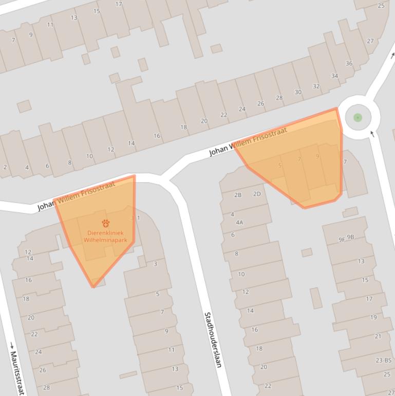 Kaart van postcodegebied 3583JR.