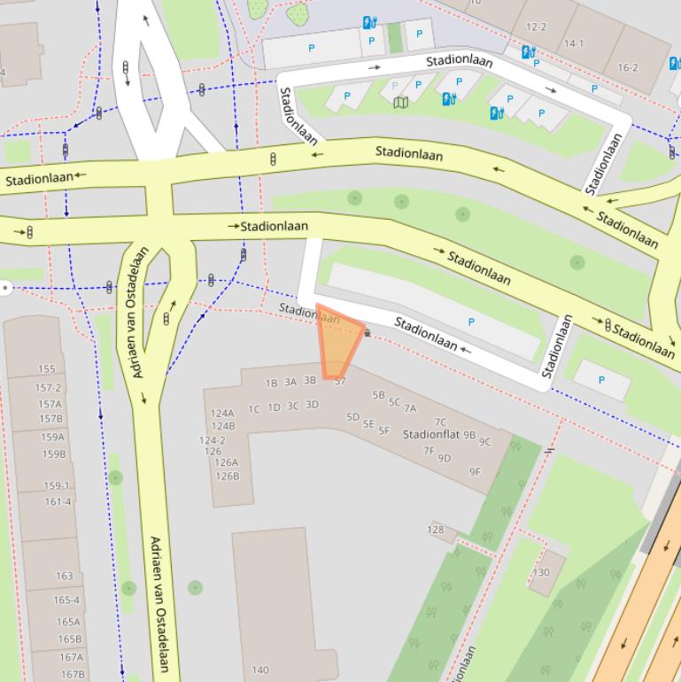 Kaart van postcodegebied 3583RB.