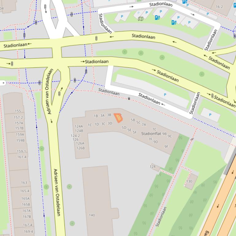 Kaart van postcodegebied 3583RC.