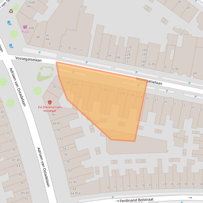 Kaart van postcodegebied 3583RN.