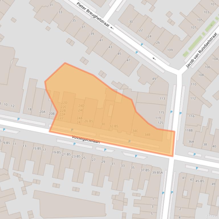 Kaart van postcodegebied 3583RT.