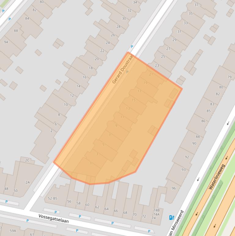 Kaart van postcodegebied 3583SB.