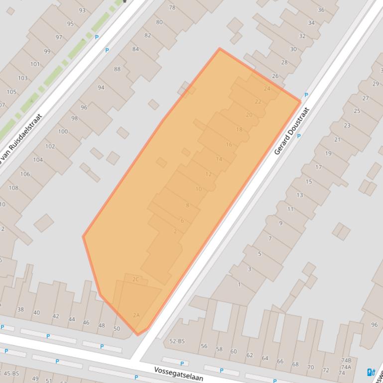 Kaart van postcodegebied 3583SE.