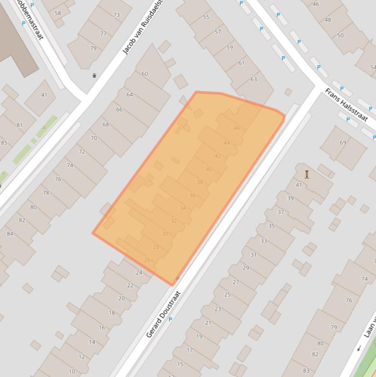 Kaart van postcodegebied 3583SG.